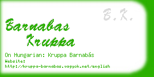 barnabas kruppa business card