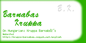 barnabas kruppa business card